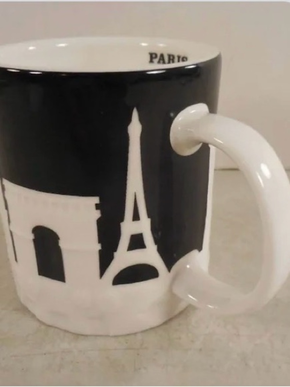 Starbucks Black and White Paris Skyline Mug